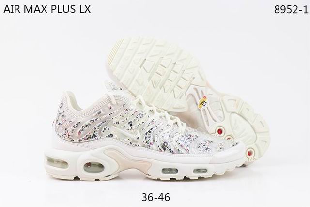 Nike Air Max Plus LX Men's Running Shoes White-36 - Click Image to Close